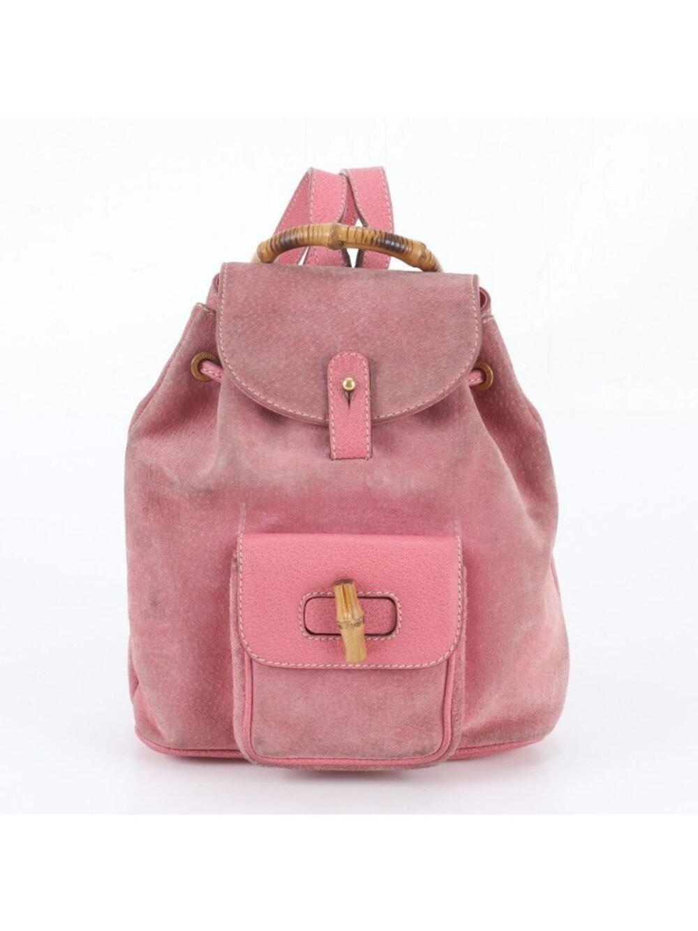 Gucci Vintage Bamboo Leather Backpack
